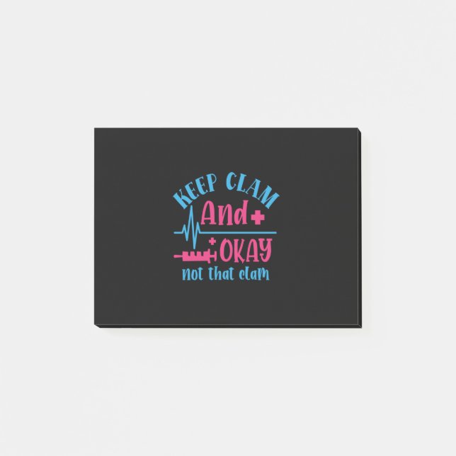 Post-it® Cadeau infirmière | Gardez Le Calme Et Ok Pas Cett (Devant)