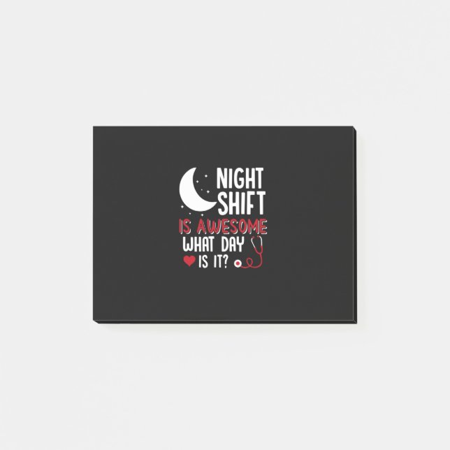 Post-it® Cadeau infirmière | Shift De Nuit Est Super (Devant)