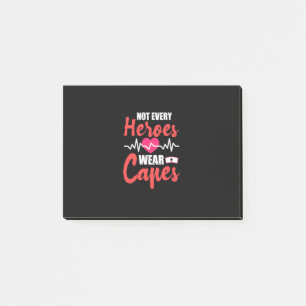 Post-it® Cadeau infirmière Tous Les Héros Ne Portent Pas