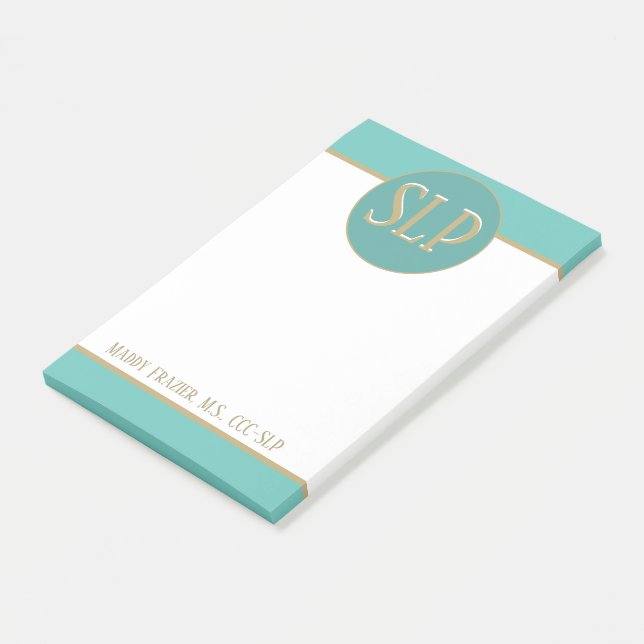 Post-it® Cadeau! Pathologiste de la parole customisée post  (Incliné)