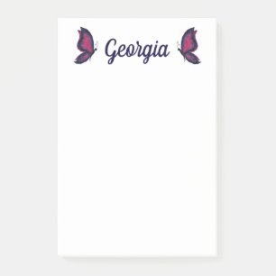 Post-it® Cadeau personnalisé, ailes de papillons de nom