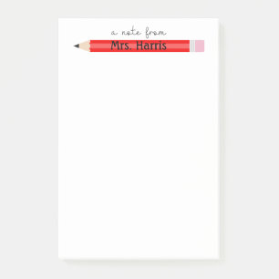 Post-it® Cadeau Personnalisé De L'Enseignant "Une Note De"