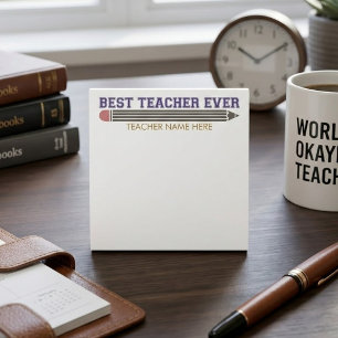 Post-it® Cadeau personnalisé Meilleur Enseignant - Cadeau P
