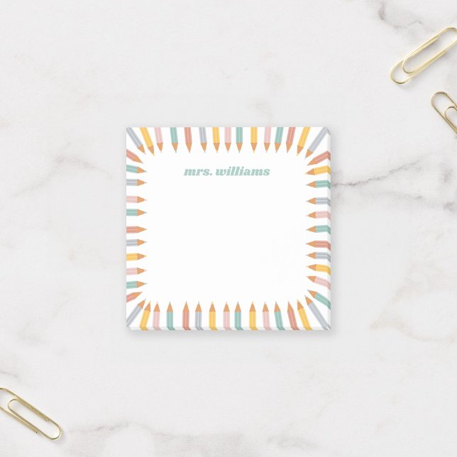 Post-it® Cadeau pour Enseignant avec Nom Personnalisé et Bo (Créateur téléchargé)