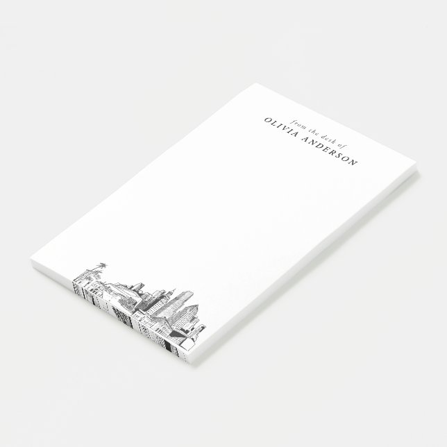 Post-it® Cadeau professionnel de Miami moderne personnalisé (Incliné)