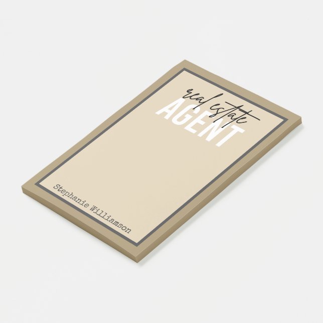 Post-it® Cadeaux de l'agent immobilier personnalisé pour le (Incliné)