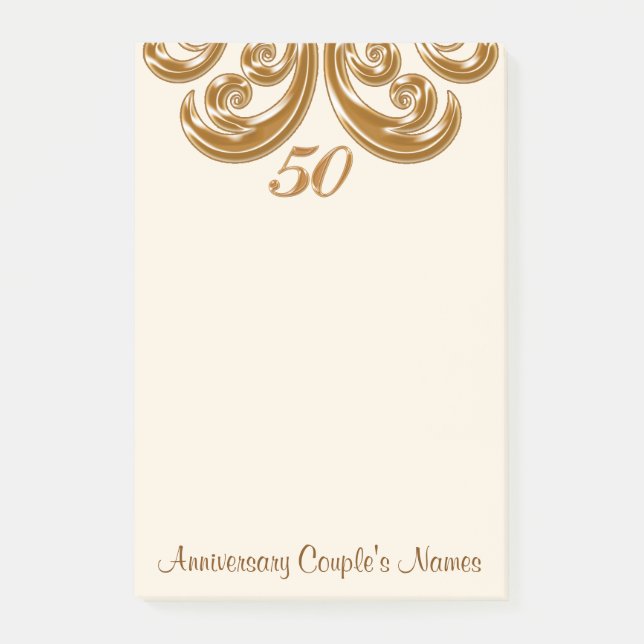 Post-it® Cadeaux du 50e anniversaire de Mariage pour grands (Devant)