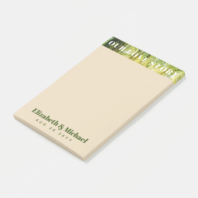 Post-it® Cadeaux PHOTO pour les jeunes mariés NOTRE HISTOIR (Incliné)