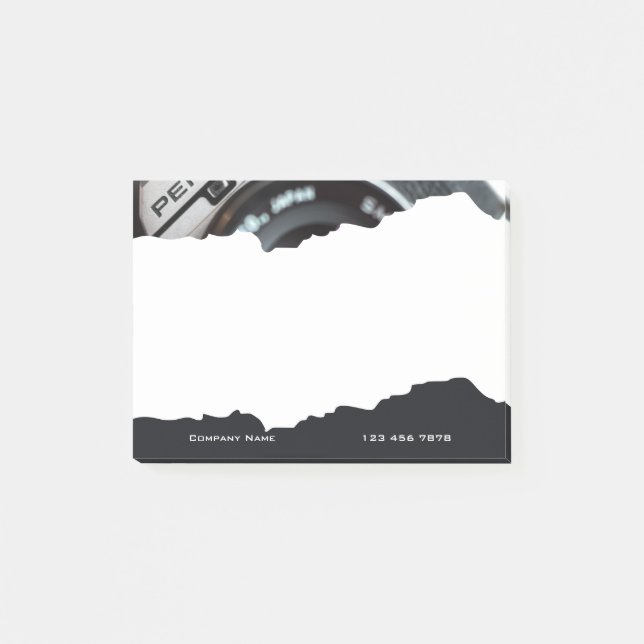 Post-it® Cadeaux promotionnels pour photographes Blanc Noir (Devant)