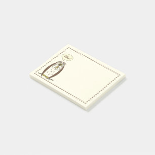 Post-it® Cadre cardiaque de la Chouette de dessin Kooky