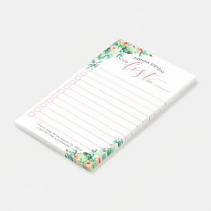 Post-it® Cadre des fleurs de l'île à faire Liste de la typo