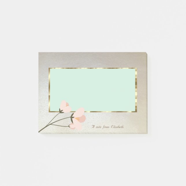 Post-it® Cadre élégant et stylisé, Fleur (Devant)