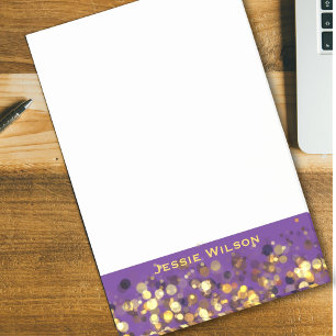 Post-it® Cadre féminin chic violet or