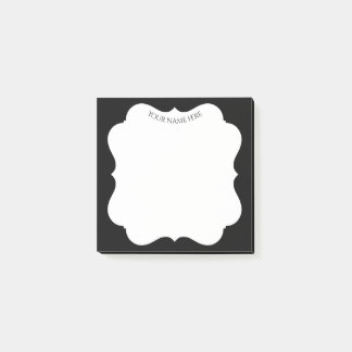 Post-it® Cadre noir élégant avec votre nom