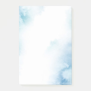 Post-it® Cadre turquoise bleu d'abrégé sur aquarelle