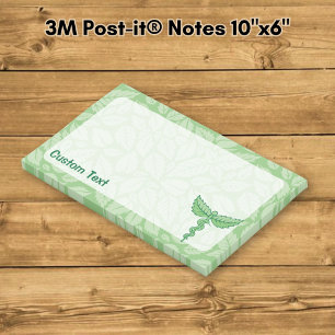 Post-it® Caducée avec fond de feuilles