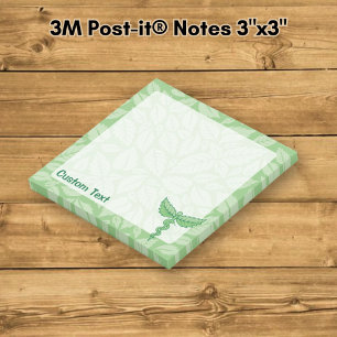 Post-it® Caducée avec fond de feuilles