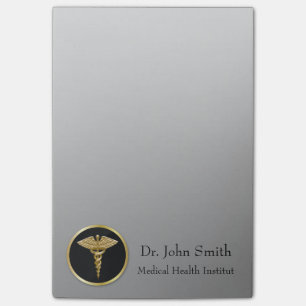 Post-it® Caducée Médicale d'or - notes de Courrier-it®