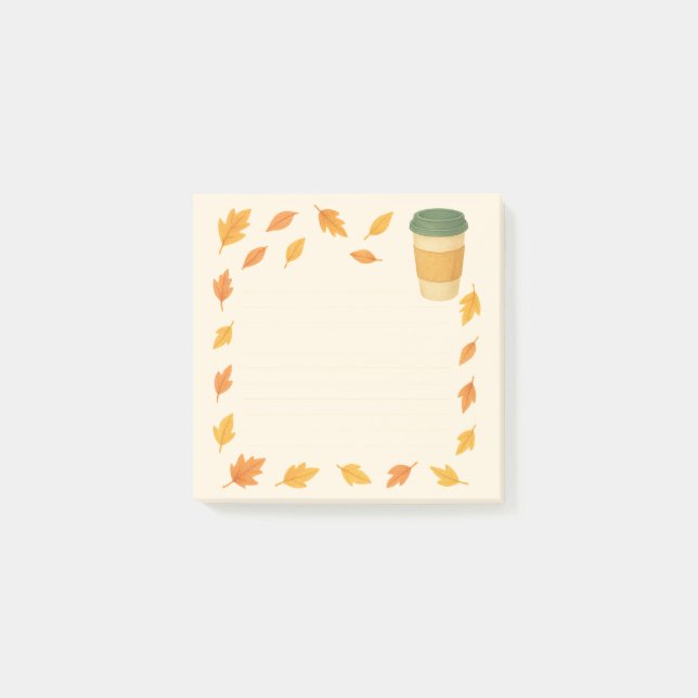 Post-it® Café d'automne cosy - Feuille en chute (Devant)