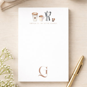 Post-it® Café Monogramme Élégant