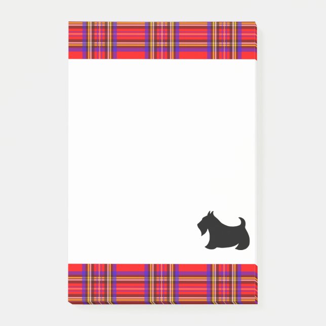 Post-it® Cahier Cadeau Terrier Écossais Classique (Devant)