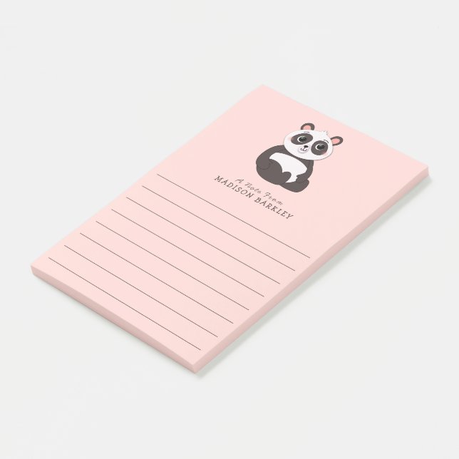 Post-it® Cahier de notes enfant ourson panda (Incliné)