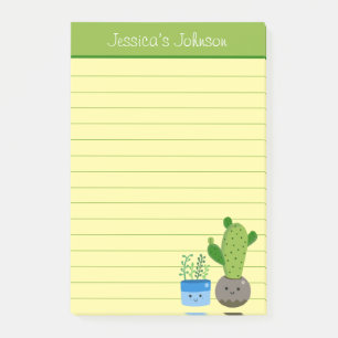 Post-it® Cahier personnalisé ligné pour amateurs de cactus 