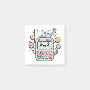 Post-it® Calculatrice pastel Kawaii Autocollant pour étudia