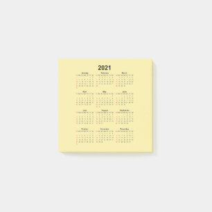 Post-it® Calendrier 2021