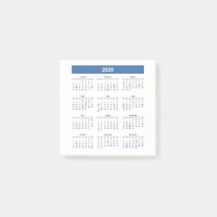 Post-it® Calendrier des années 2020