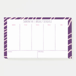 Post-it® Calendrier hebdomadaire personnalisé de classe pou