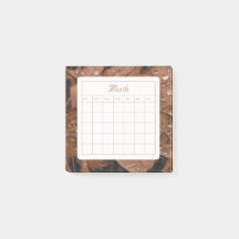 Calendrier mensuel Brown