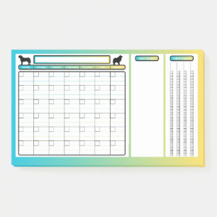 Post-it® Calendrier mensuel non daté du thème du chien Note