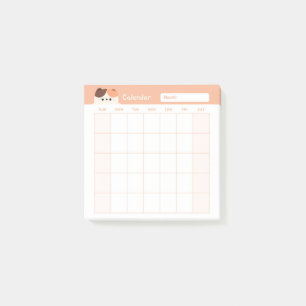 Post-it® Calendrier minimaliste mensuel simple