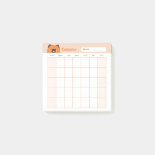 Post-it® Calendrier minimaliste mensuel simple