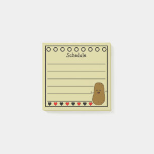 Post-it® Calendrier Pommes de Terre Heureuses Jaune