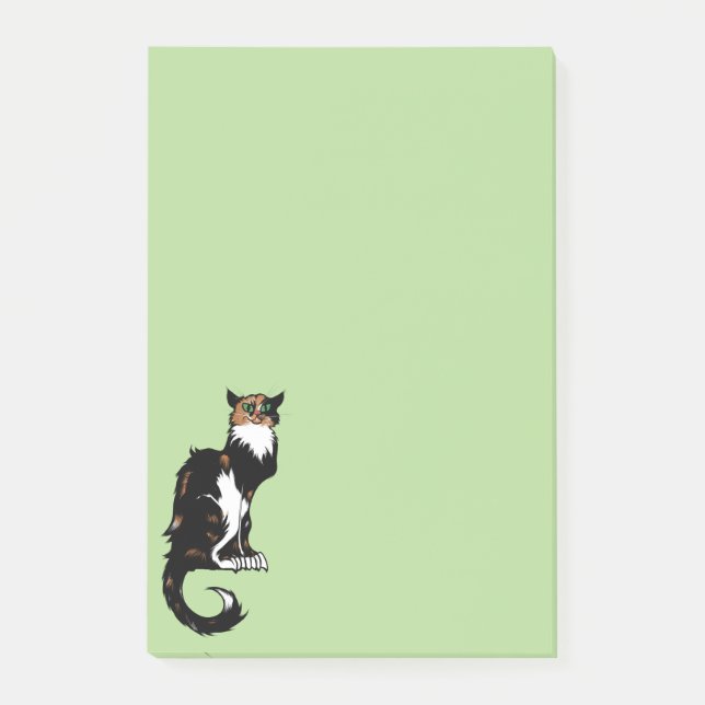 Post-it® Calico Cat Art "Le Conversation Noir" Calicos Paro (Devant)