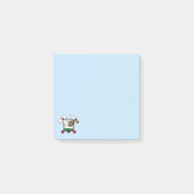 Post-it® California Geologist's Rock Hammer Flag Logo (Devant)