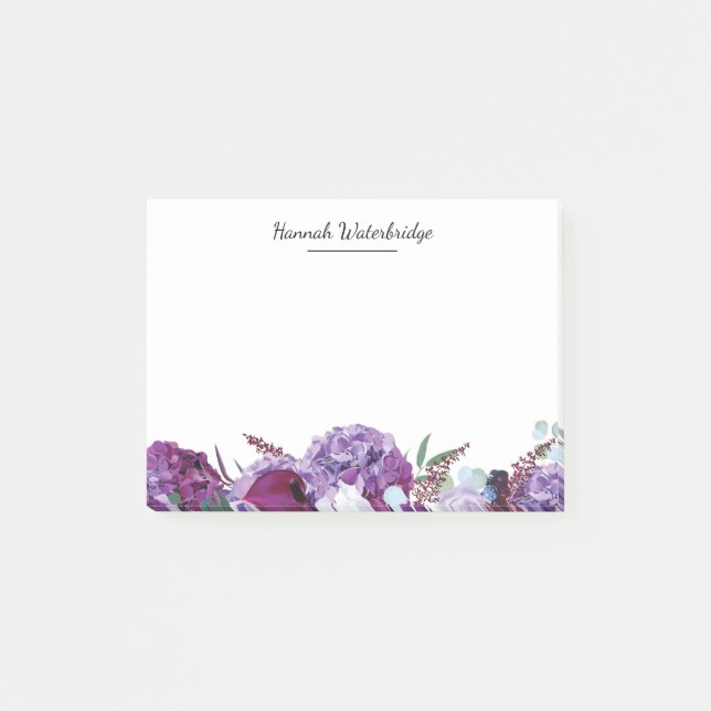 Post-it® Calligraphie aquarelle florale moderne (Devant)