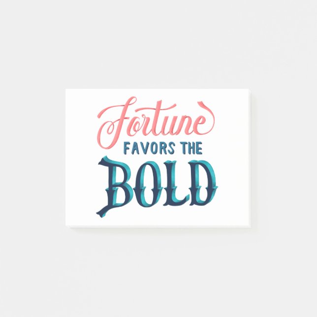 Post-it® Calligraphie autocollant fortune favorise la citat (Devant)