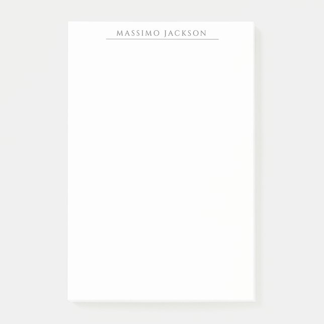 Post-it® Calligraphie chic simple noir et blanc de son prop (Devant)