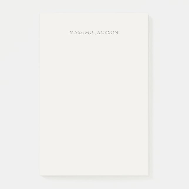 Post-it® Calligraphie de nom propre simple couleur pastel (Devant)