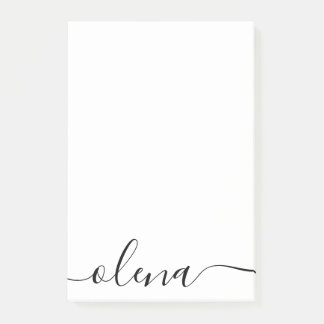 Post-it® Calligraphie de script simple Nom personnalisé
