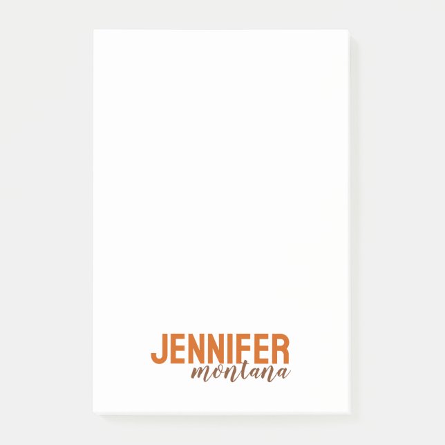 Post-it® Calligraphie Elegant Plain Ajouter son propre nom (Devant)