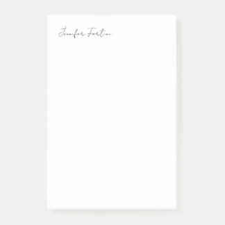 Post-it® Calligraphie Élégante Noir & Blanc Plaine Simple