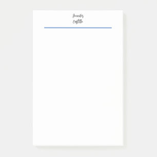 Post-it® Calligraphie minimaliste noir bleu clair