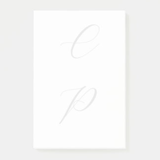 Post-it® Calligraphie monogramme moderne Nom simple
