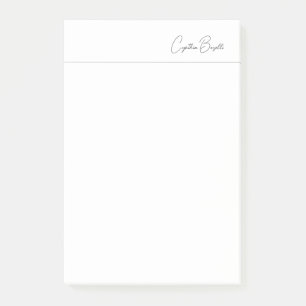 Post-it® Calligraphie Nom minimaliste moderne Modèle simple