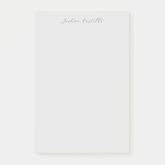 Post-it® Calligraphie Simple Grey Nom professionnel (Devant)