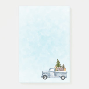 Post-it® Camion de Noël avec pins et animaux de forêt